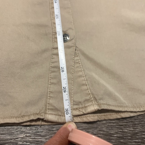 Risen NWT Tan Jean Jacket with Collared Neckline and Long Sleeves Size Large - Picture 12 of 16